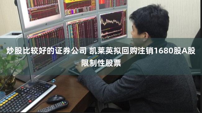 炒股比较好的证券公司 凯莱英拟回购注销1680股A股限制性股票